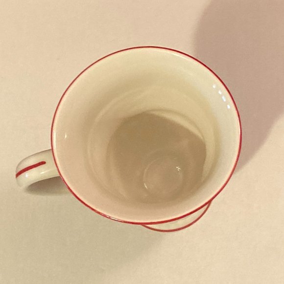 2006 Andrea By Sadek Red Leaf Pattern-1 Irish Coffee or Cappucino Mug-5" H-EUC - Picture 5 of 9